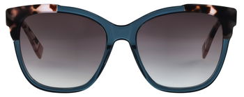 Das Bild zeigt die Sonnenbrille 721881 von der Marke Abele Optik in Petrol/Braun-Rosa gefleckt.