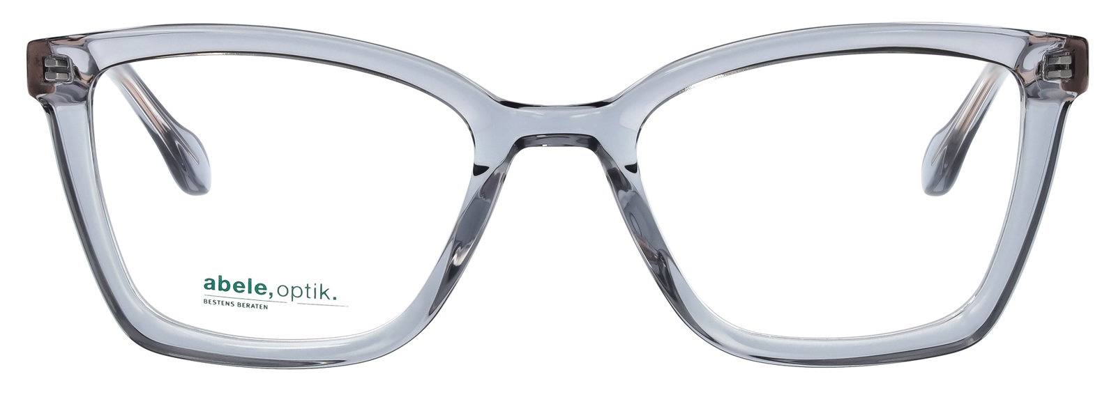 Das Bild zeigt die Damenbrille 149111 von der Marke Abele Optik in dunkelgrau/transparent