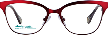 Das Bild zeigt die Korrektionsbrille 142231 von der Marke Abele Optik in rot matt.