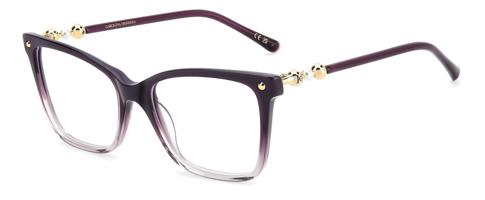 zu sehen ist die Korrektionsbrille 11288 von Carolina Herrera in der Farbe Schwarz.