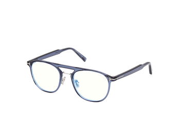 Das Bild zeigt die Korrektionsbrille FT5982 090 von der Marke Tom Ford in Blau.