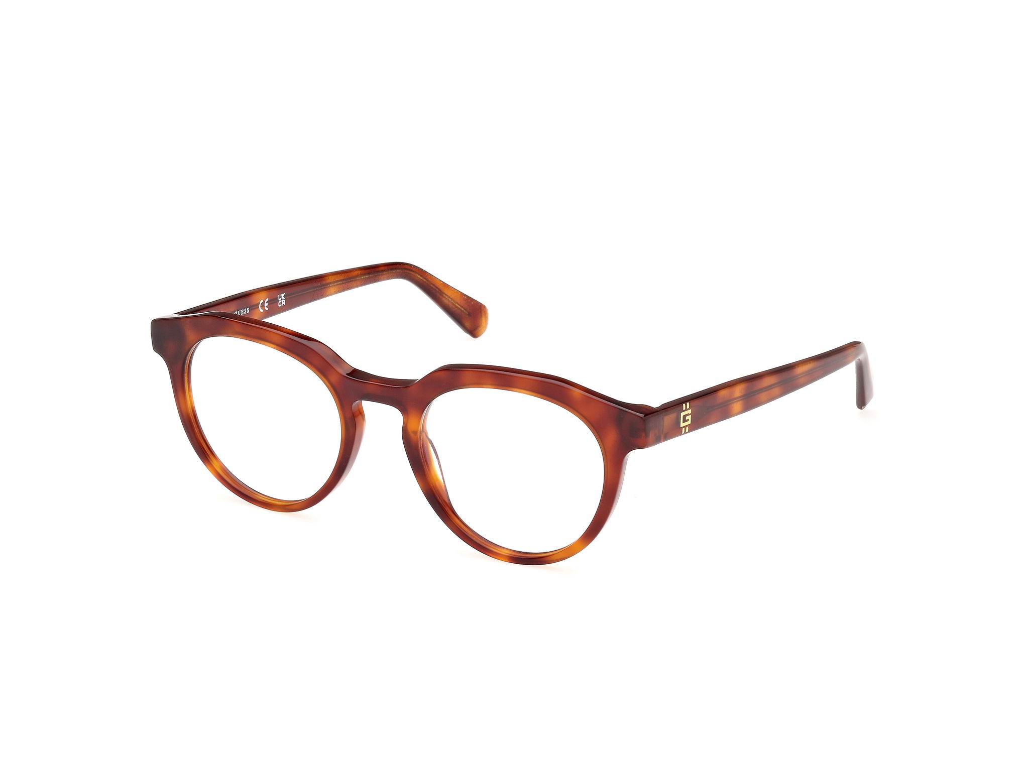 Das Bild zeigt die Korrektionsbrille GU50134 053 von der Marke Guess in Havanna