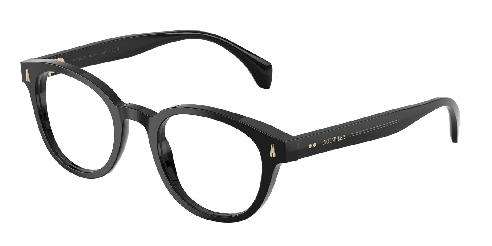 zu sehen ist die Korrektionsbrille 2020 von Moncler in der Farbe Schwarz.