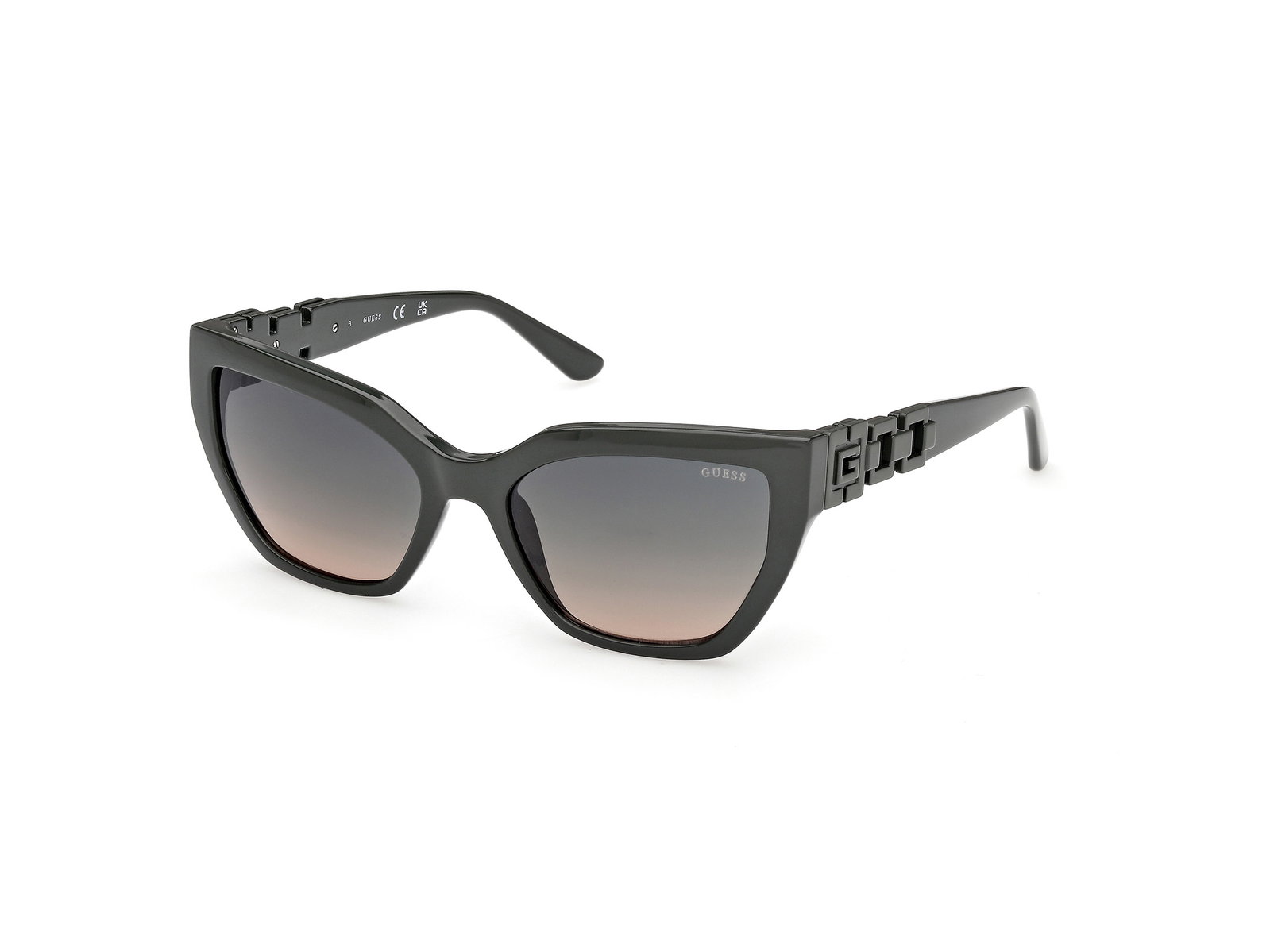 Guess Sonnenbrille Damen in glänzend Dunkelgrün GU00264 96P