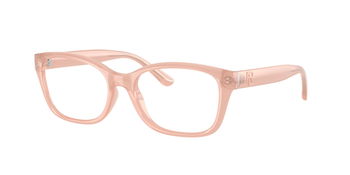 Das Bild zeigt die Korrektionsbrille RL6252U von der Marke Ralph Lauren in Babyrosa.