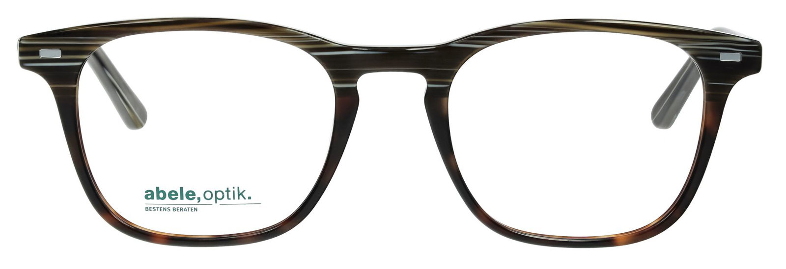 das Bild zeigt die Korrektionsbrille 151491 in der Farbe braun gemustert von Abele Optik.