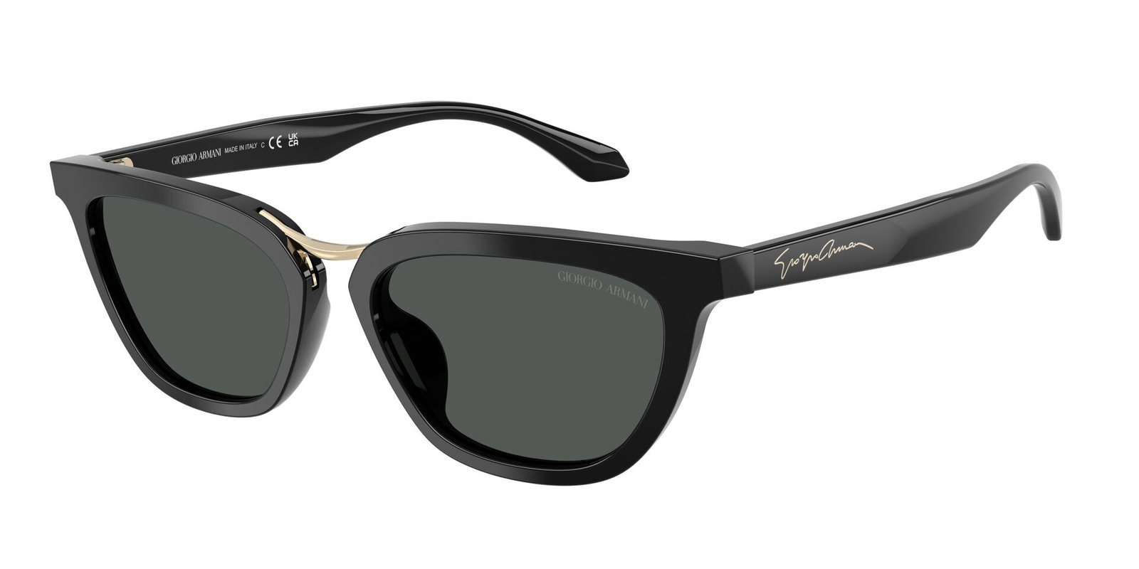 Das Bild zeigt die Giorgio Armani Sonnenbrille AR8253U in Schwarz