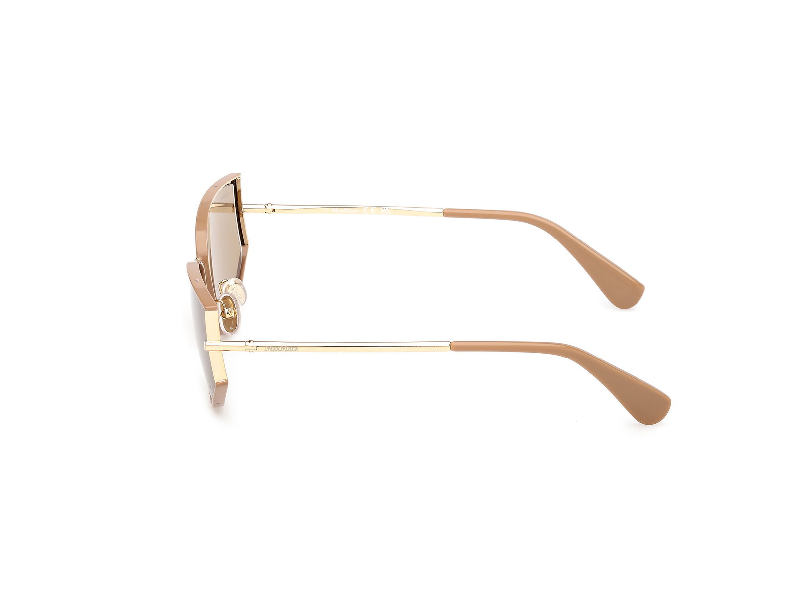 Das Bild zeigt die Sonnenbrille MM0141 von der Marke Max Mara in Blassgold.