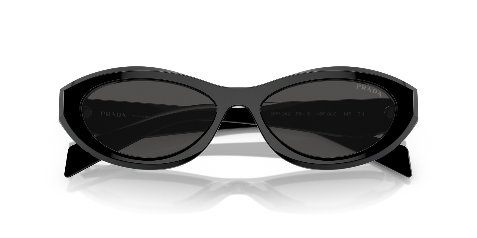 Auf diesem Bild sehen Sie die Sonnenbrille 0PR 26ZS von Prada in der Farbe Schwarz.