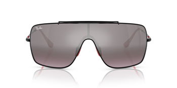 Das Bild zeigt die Sonnenbrille RB3697M F009Y3 von der Marke Ray-Ban in Schwarz/Rot.