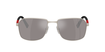 Auf diesem Bild sehen Sie die Sonnenbrille 0PS 4579 von Prada in der Farbe Silber.