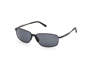 Das Bild zeigt die Sonnenbrille TB00041 02D von der Marke Timberland in Matt Schwarz.