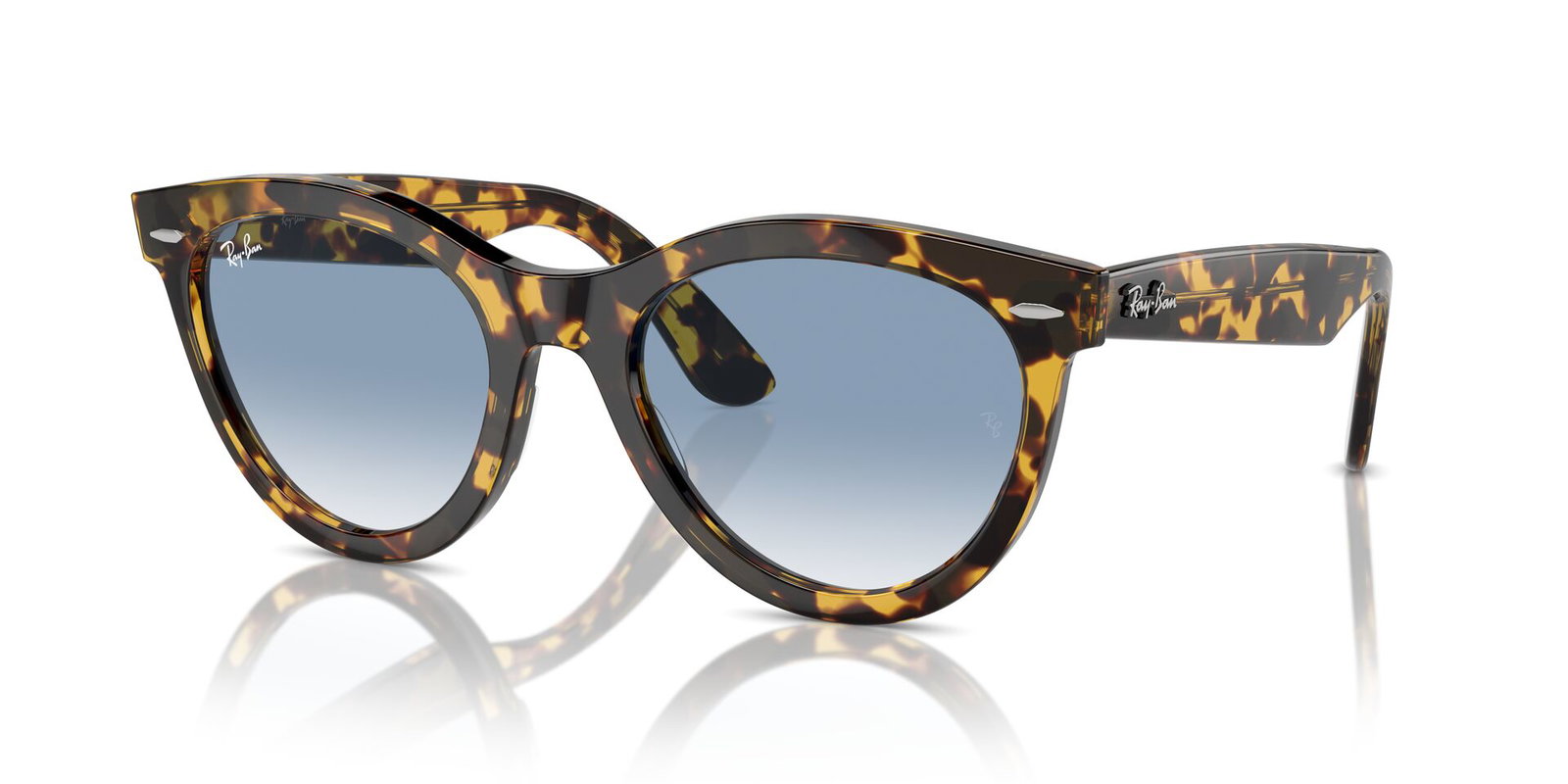 Das Bild zeigt die Sonnenbrille RB2241 13323F von der Marke Ray-Ban in Havanna gelb.