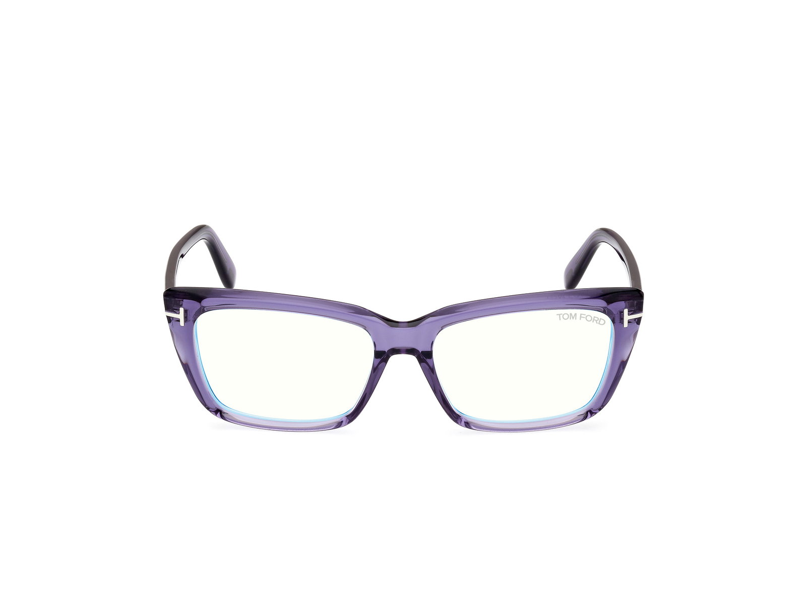 Das Bild zeigt die Korrektionsbrille FT5894-B 081 von der Marke Tom Ford in violett.