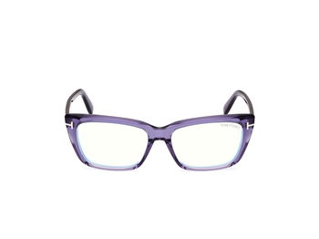 Das Bild zeigt die Korrektionsbrille FT5894-B 081 von der Marke Tom Ford in violett.