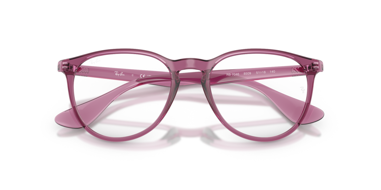 Auf diesem Bild sehen Sie die Brille 0RX7046 von Ray Ban in der Farbe Rosa.