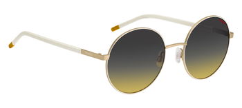 Das Bild zeigt die Sonnenbrille HG1237/S B4E von der Marke Hugo in gold.