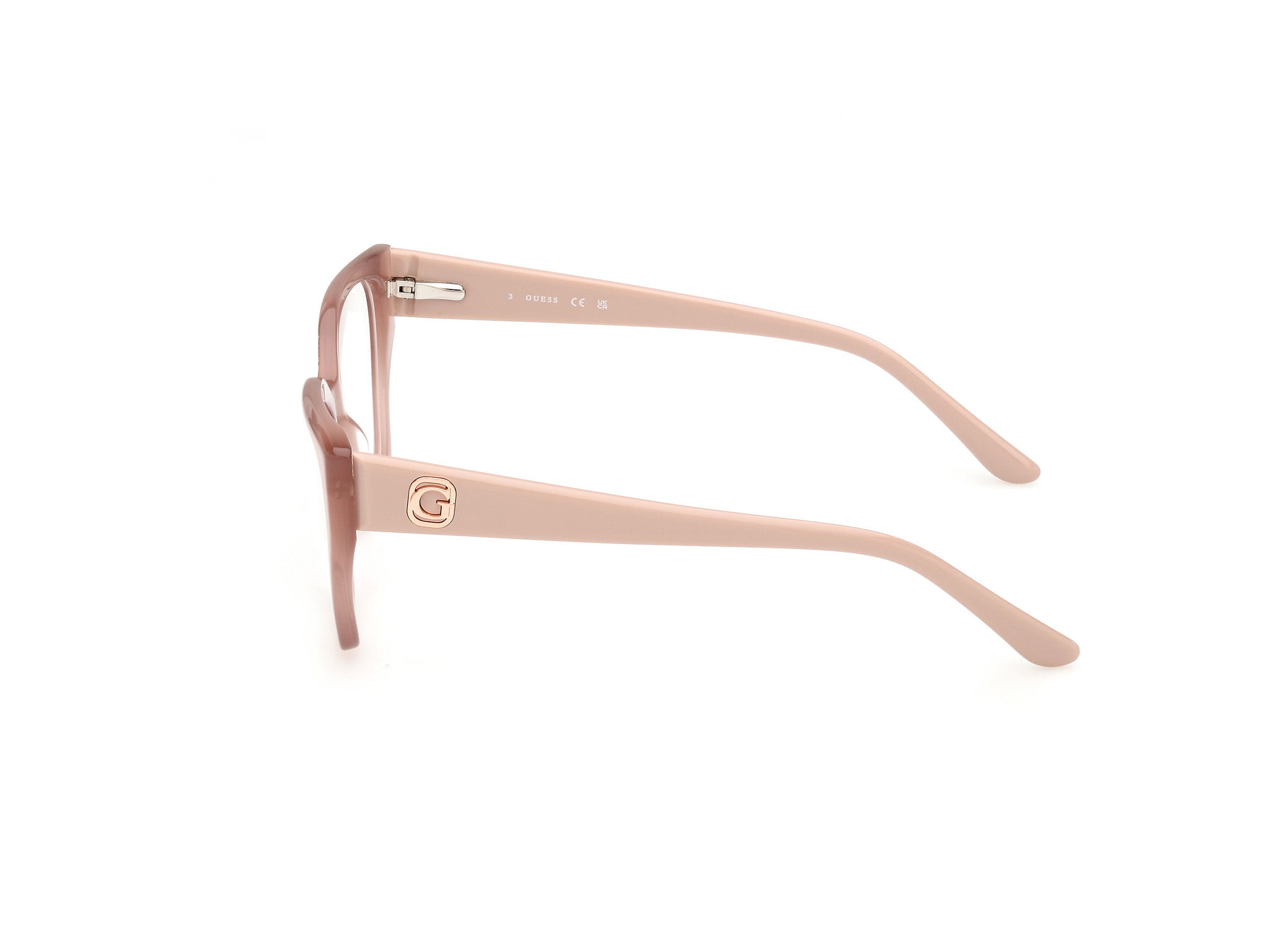 Das Bild zeigt die Korrektionsbrille GU50112 057 von der Marke Guess in Beige