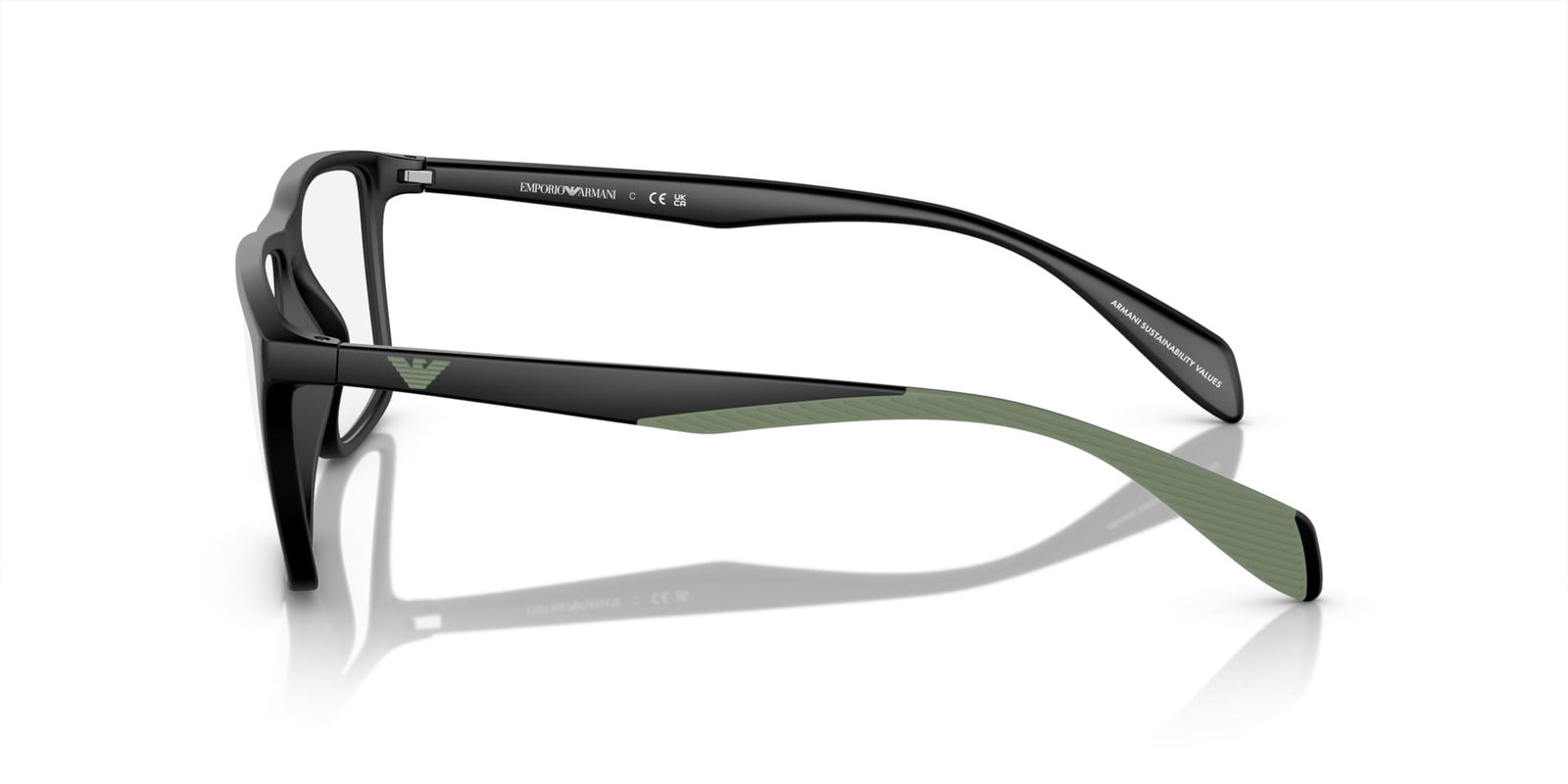 Das Bild zeigt die Korrektionsbrille EA3230 5001 von der Marke Emporio Armani in Schwarz.