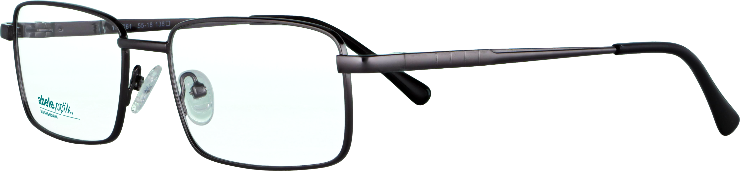 Das Bild zeigt die Korrektionsbrille 142061 von der Marke Abele Optik in gun matt.
