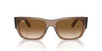 Das Bild zeigt die Sonnenbrille RB0947S 664051 von der Marke Ray-Ban in Hellbraun transparent.
