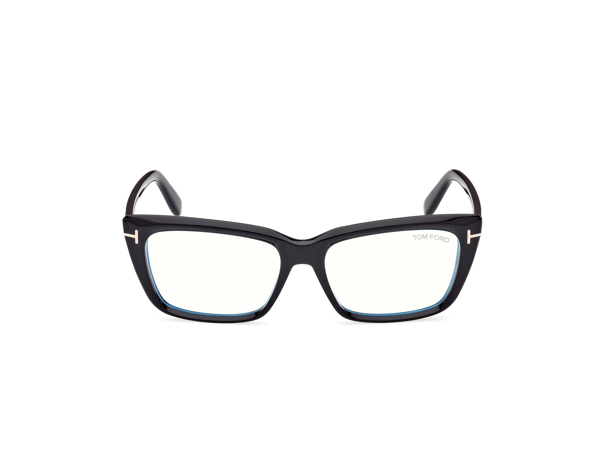 Das Bild zeigt die Korrektionsbrille FT5894-B 001 von der Marke Tom Ford in schwarz.