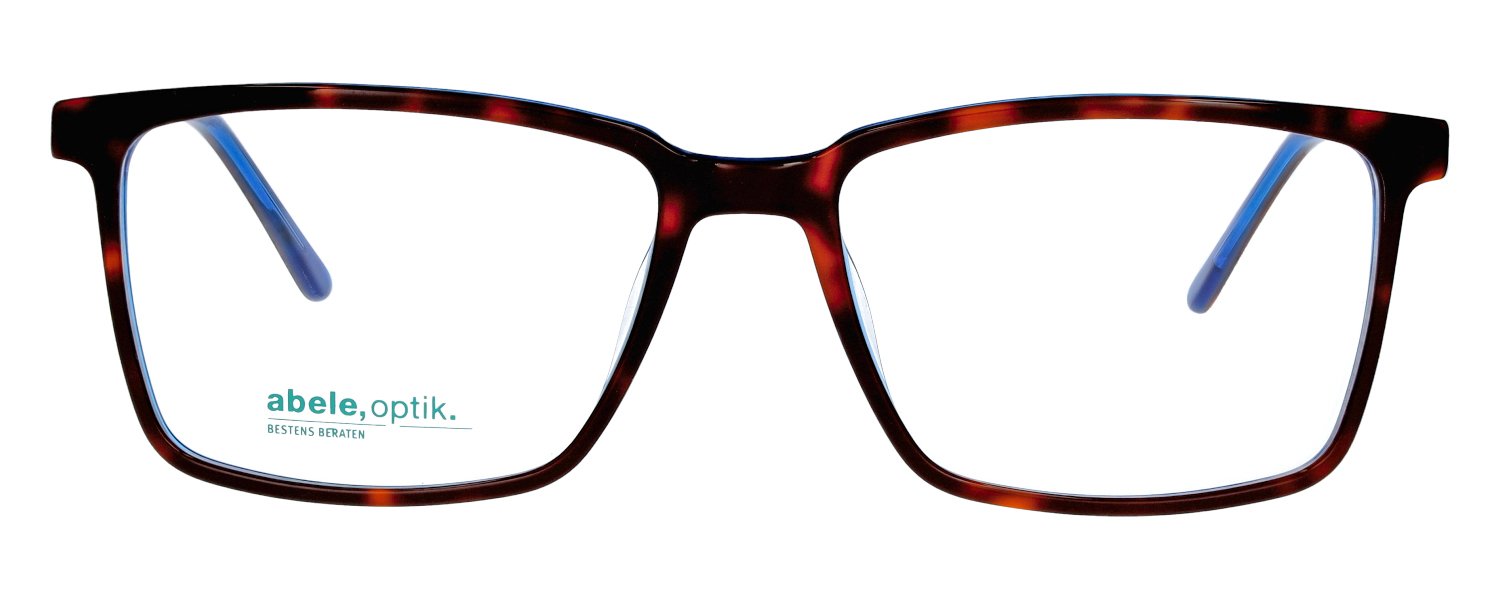 abele optik eckige Brille für Herren in havanna mit blauer Innenseite 145691