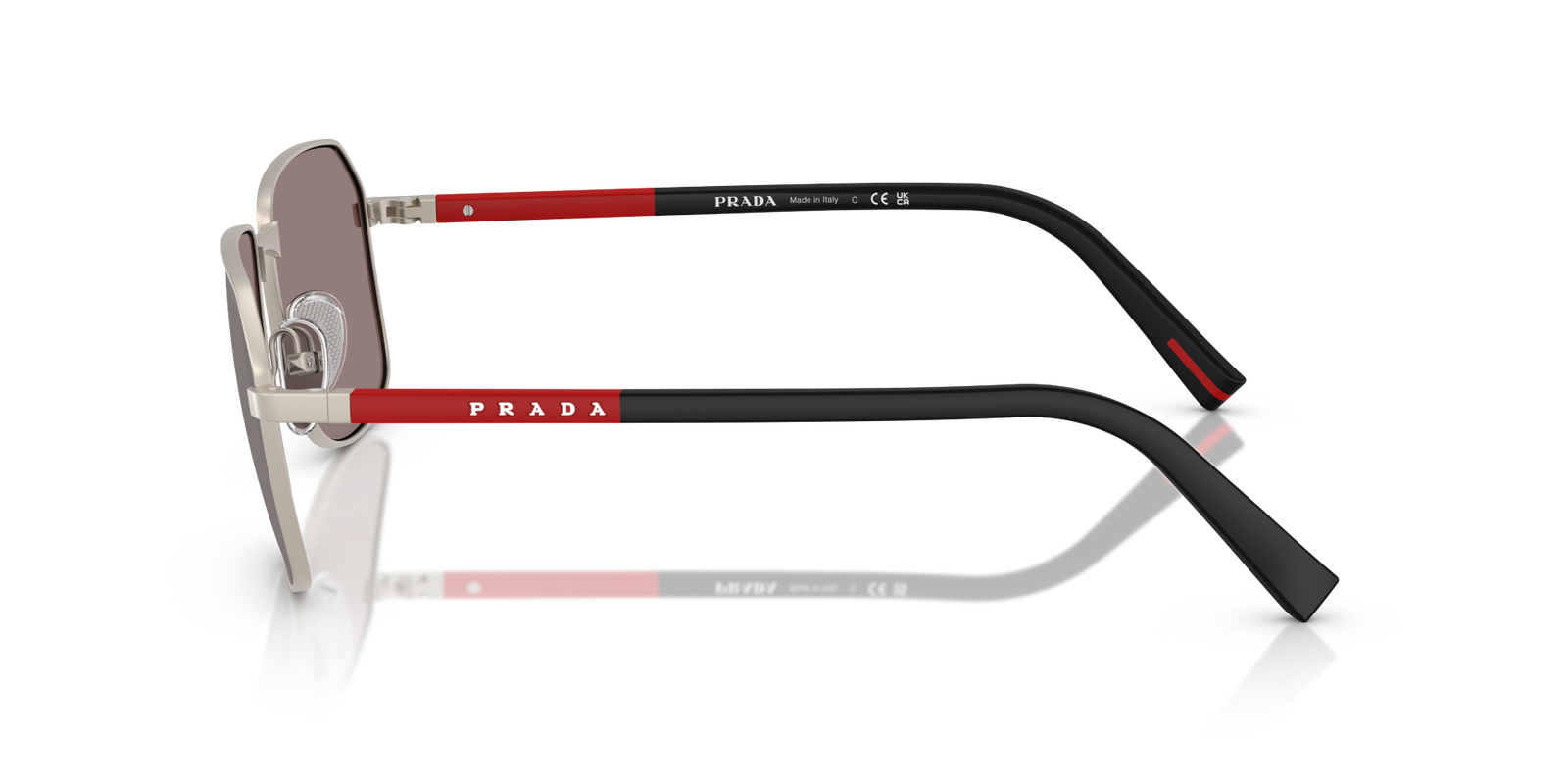 Auf diesem Bild sehen Sie die Sonnenbrille 0PR 1401 von Prada in der Farbe Silber.