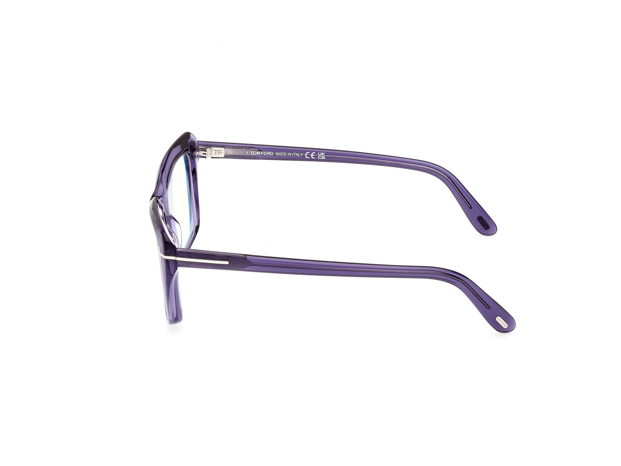 Das Bild zeigt die Korrektionsbrille FT5894-B 081 von der Marke Tom Ford in violett.