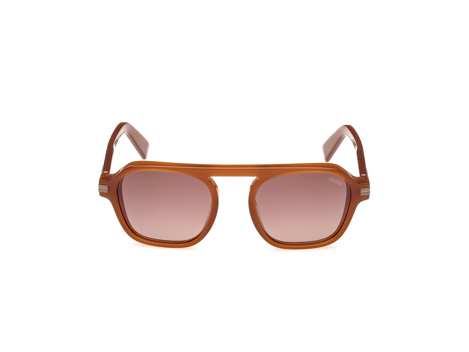 Das Bild zeigt die Sonnenbrille EZ0241 45F von der Marke Zegna in Glänzend Hellbraun.