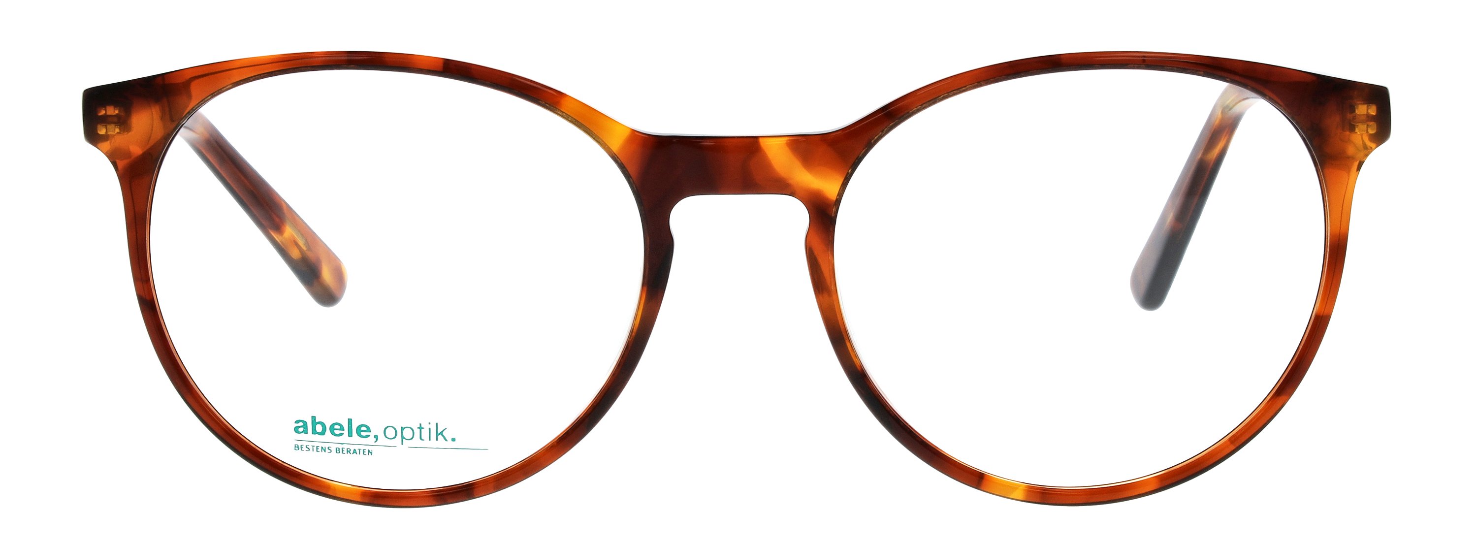 Das Bild zeigt die Korrektionsbrille 148581 von der Marke Abele Optik in karamellbraun gemustert.