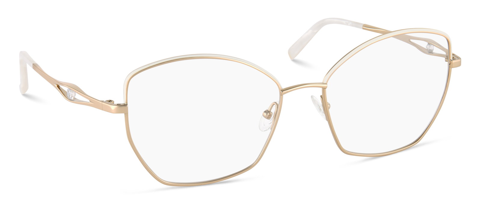 Auf diesem Bild sehen sie die Korrektionsbrille 9138 von Flair in der Farbe Gold