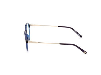 Das Bild zeigt die Korrektionsbrille FT5875-B 090 von der Marke Tom Ford in blau/gold.