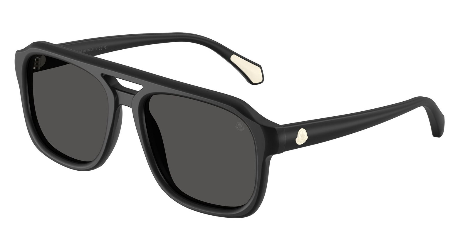 zu sehen ist die Sonnenbrille 6024 von Moncler in der Farbe Schwarz.