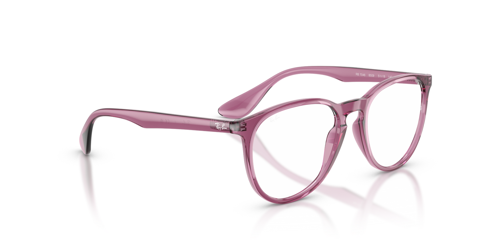 Auf diesem Bild sehen Sie die Brille 0RX7046 von Ray Ban in der Farbe Rosa.
