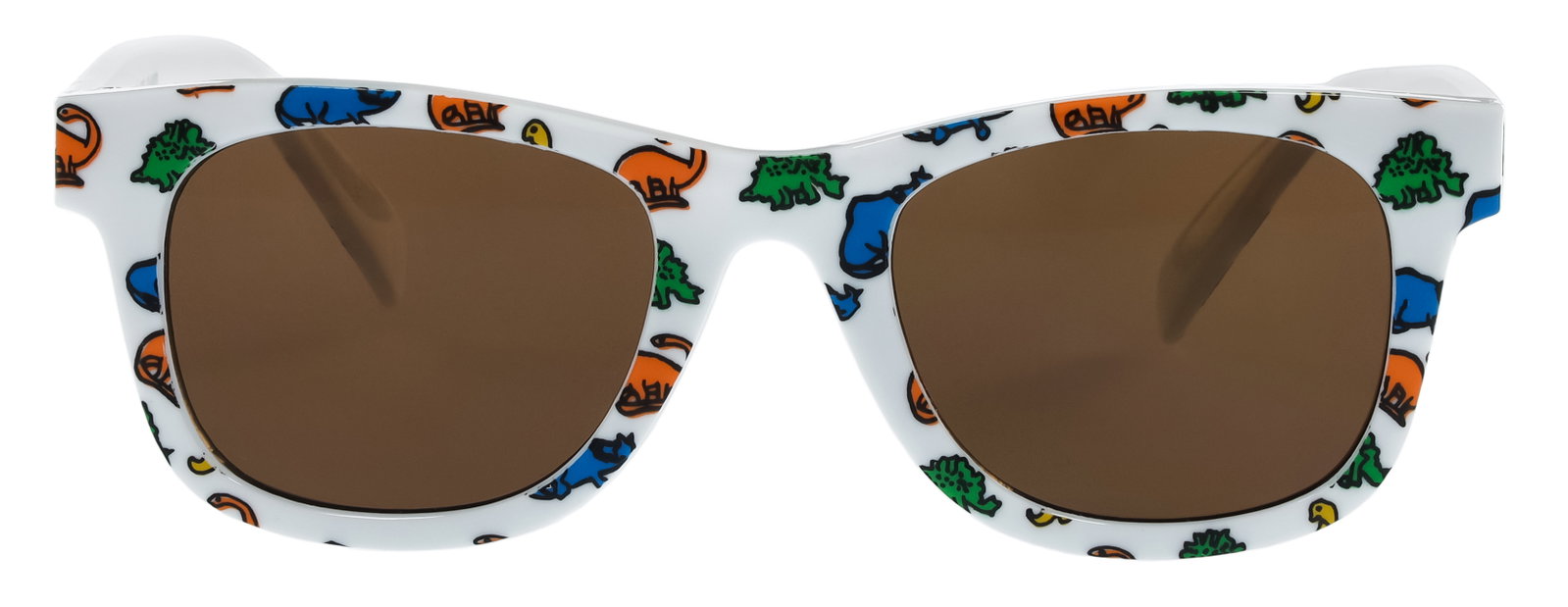 Das Bild zeigt die Sonnenbrille 722092 von der Marke Abele Optik in Weiß Dinos.