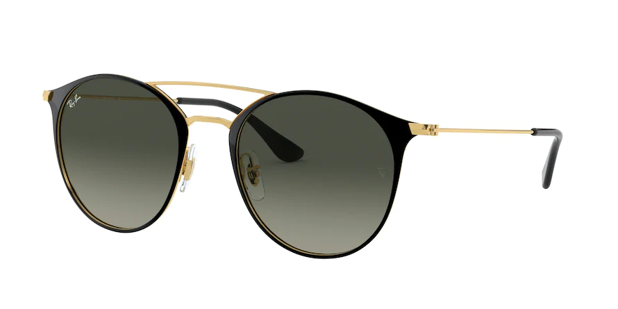Das Bild zeigt die Sonnenbrille RB3546 187/71 von der Marke Ray-Ban in schwarz/gold.