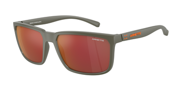 Das Bild zeigt die Sonnenbrille AN4251 28546R von der Marke Arnette in Schlammgrün.