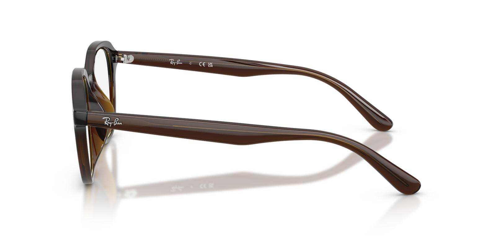 Auf diesem Bild sehen Sie die Korrektionsbrille 0RX7259D von Ray Ban in Havanna Braun.