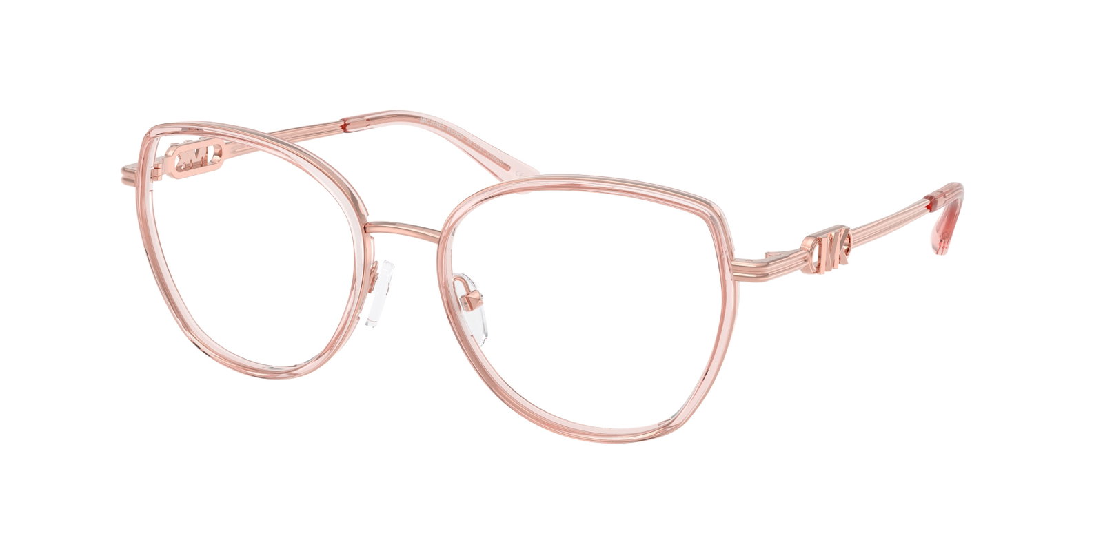 zu sehen ist eine Korrektionsbrille von Michael Kors in der Farbe Rosegold.