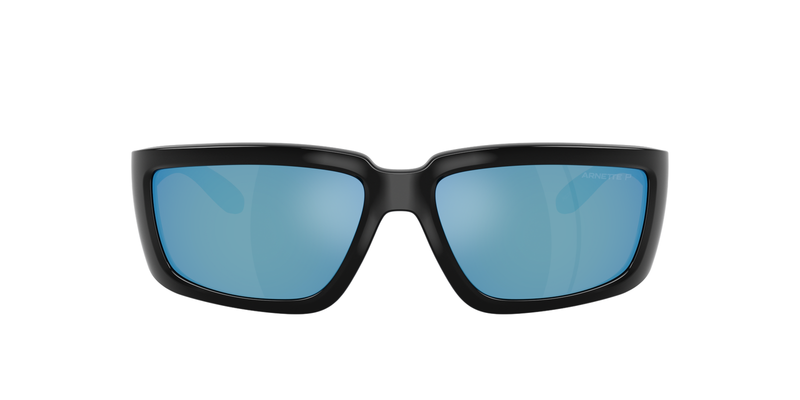Das Bild zeigt die Sonnenbrille 4355 von Arnette in der Farbe Schwarz/Blau