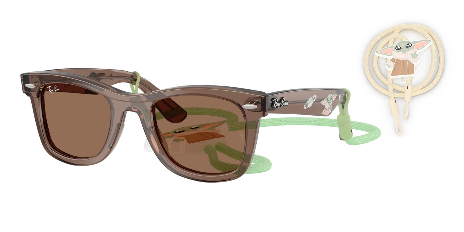 das Bild zeigt die Sonnenbrille 9140S von Ray Ban für Kinder in der Farbe Braun.