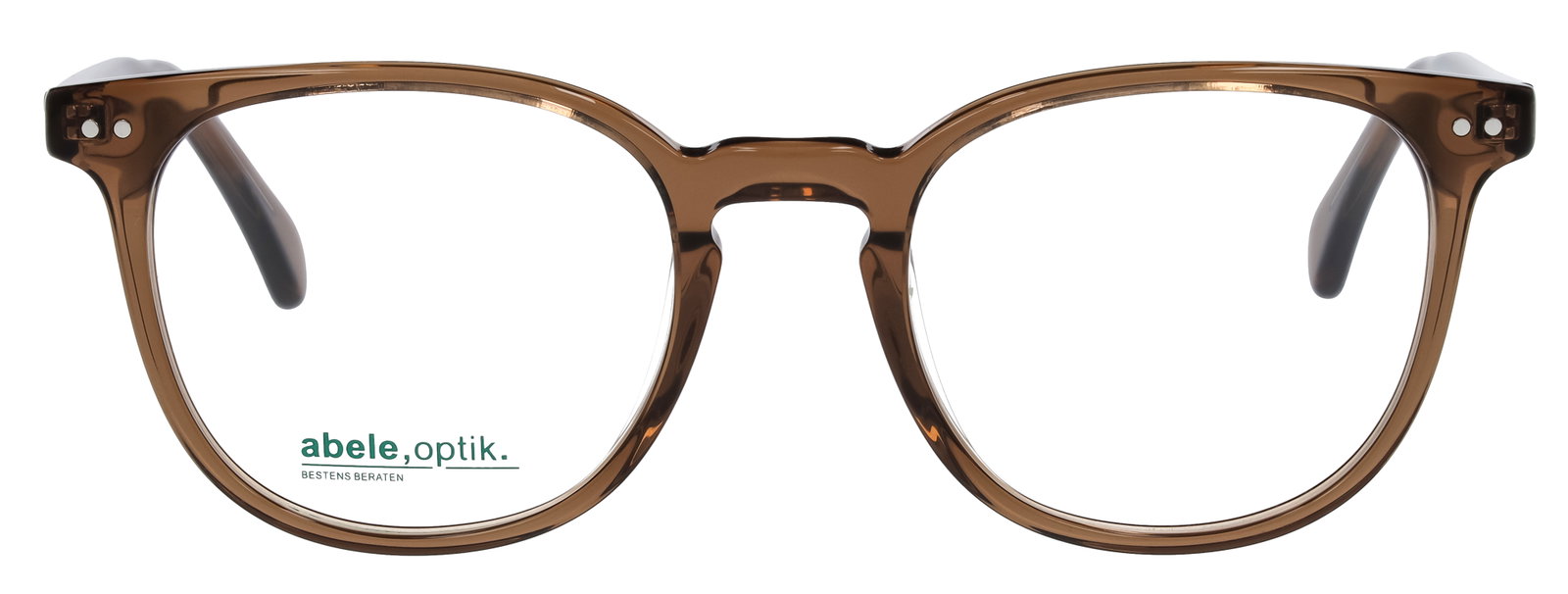 Das Bild zeigt die Korrektionsbrille 148171 von der Marke Abele Optik in braun transparent.