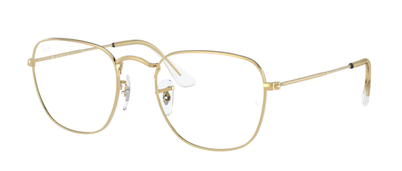 Ray Ban eckige Brille in Gold aus Metall für Damen & Herren RX3857V 3086 51