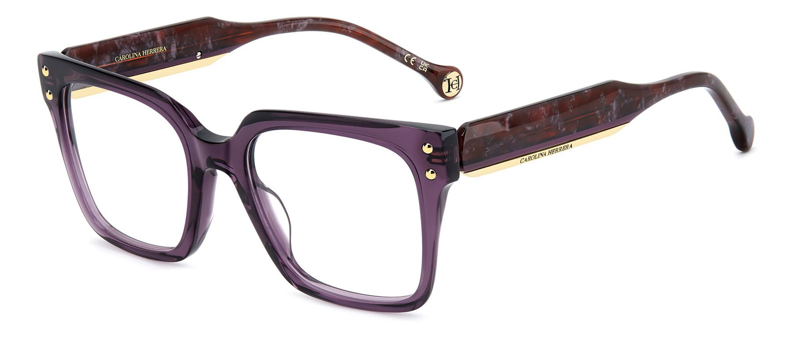 zu sehen ist die Korrektionsbrille 11294 von Carolina Herrera in der Farbe Lila.