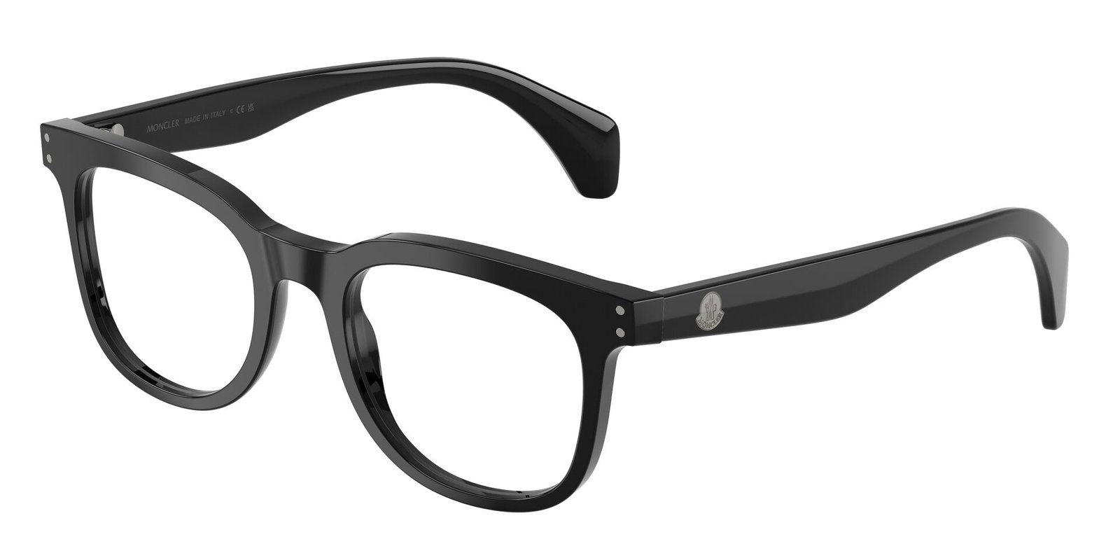 zu sehen ist die Korrektionsbrille 2023 von Moncler in der Farbe Schwarz.