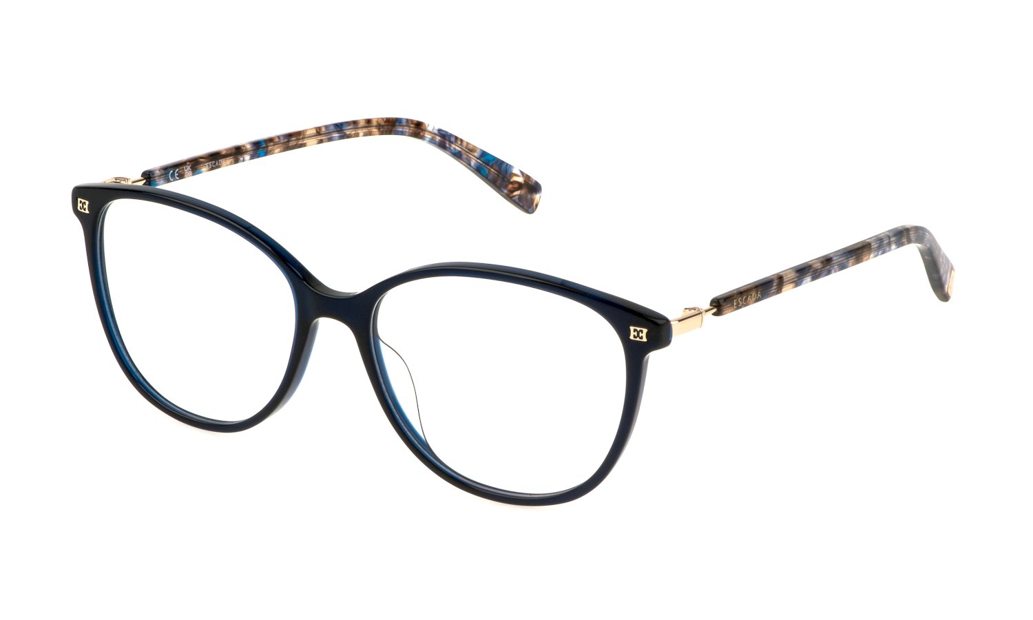 zu sehen ist die Korrektionsbrille VES459 von Escada in der Farbe Schwarz.