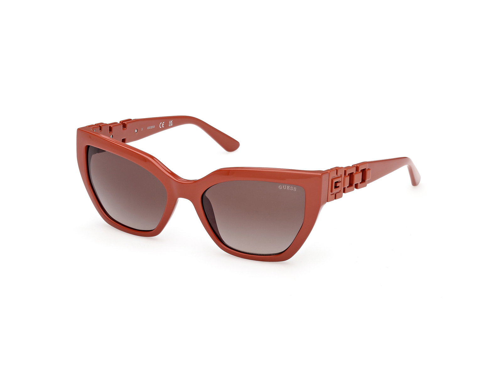 Das Bild zeigt die Sonnenbrille GU00264 von Guess in der Farbe Rot.