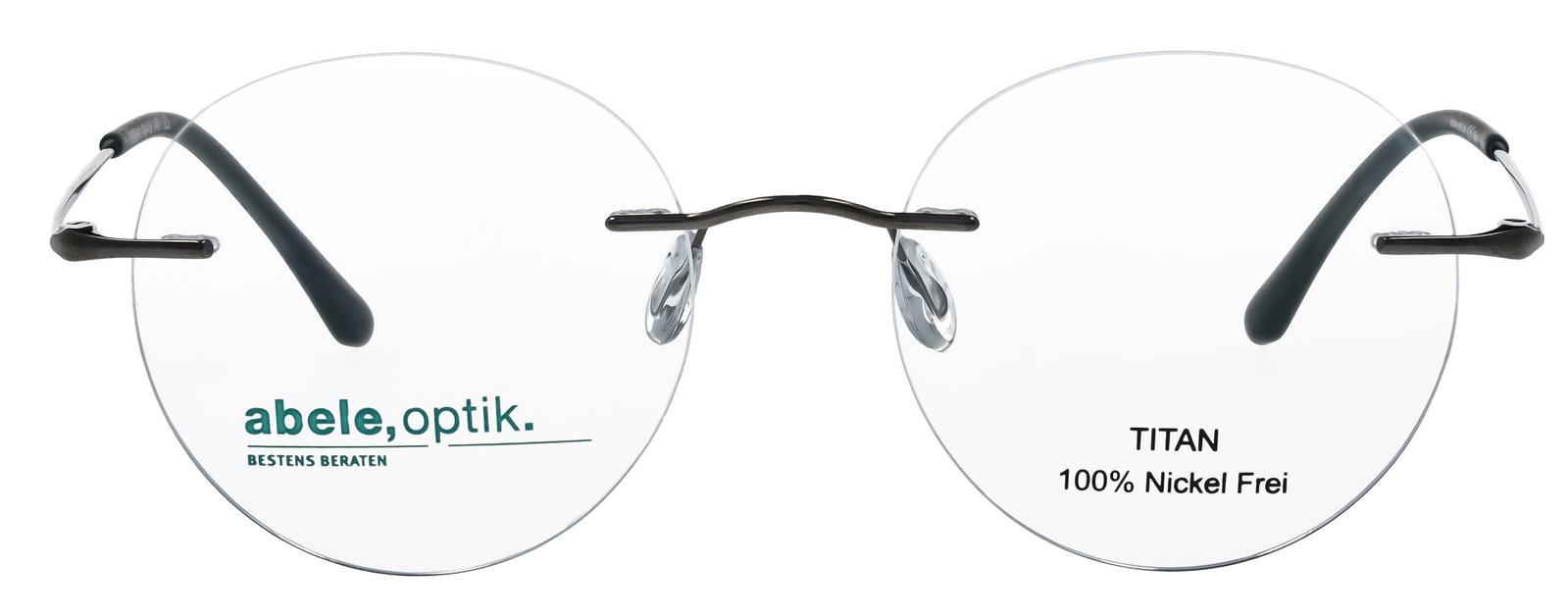 Das Bild zeigt die Titanbrille 150541 von der Marke Abele Optik in gun