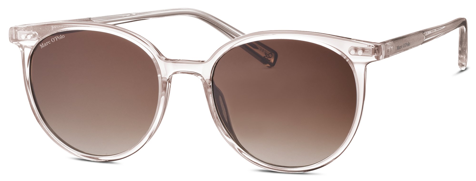 Das Bild zeigt die Sonnenbrille 506164 80 von der Marke Marc O‘Polo in nude transparent.